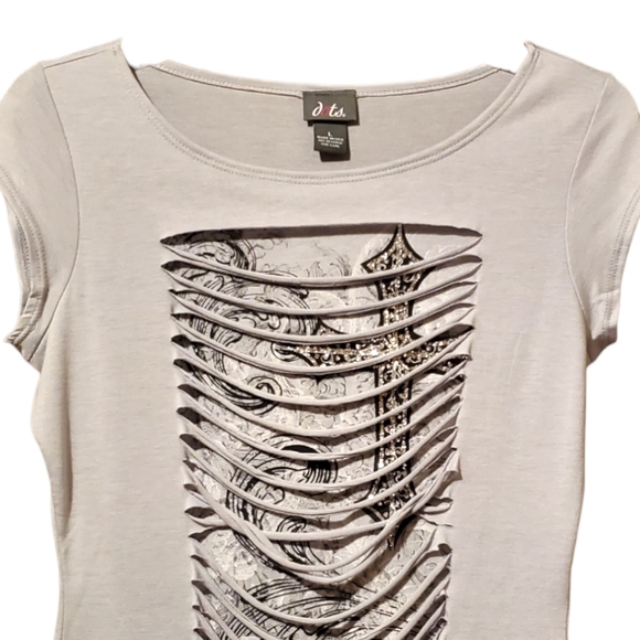 Dots Cut-Out Embellished Top - Picture 2 of 14